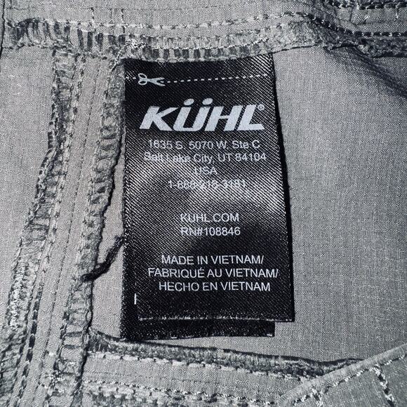 KUHL Horizn Gray Ripstop Skinny Pants 10 Short Hiking Climbing Outdoor Active - Picture 9 of 11